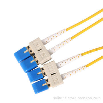SC/PC SM 9/125 Duplex Fiber Patch Cords with Clips and 3.0mm Cable Diameter